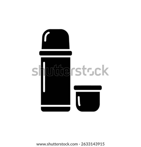 Thermos Flask with Detached Cup and Lid - Portable Drink Container