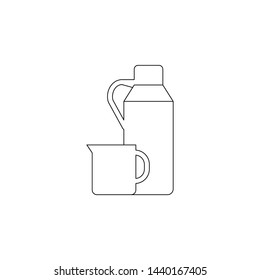 thermos flask icon. Element of camping for mobile concept and web apps icon. Outline, thin line icon for website design and development, app development