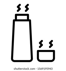 thermos flask icon glyph vector design 