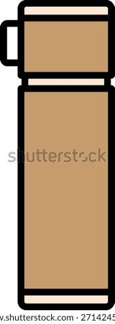 Thermos Flask Icon: Hot Drink Container Illustration