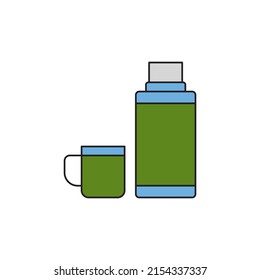 Thermos flask  icon line style icon, style isolated on white background