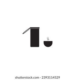 Thermos flask icons. Vector illustration. Isolated on a white background