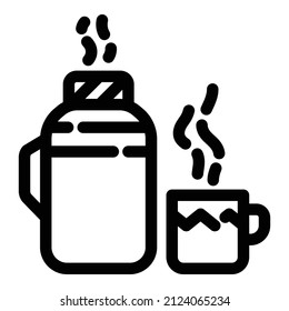 Thermos Flat Icon Isolated On White Background