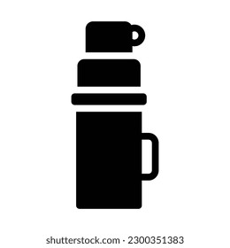 thermos glyph icon illustration vector graphic
