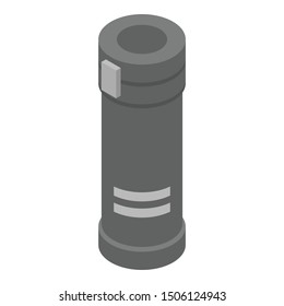 Thermos hinged lid icon. Isometric of thermos hinged lid vector icon for web design isolated on white background