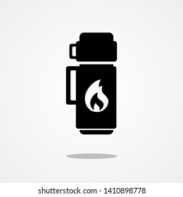 Thermos with Hot Water Icon 