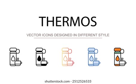 Thermos icon design with white background stock illustration