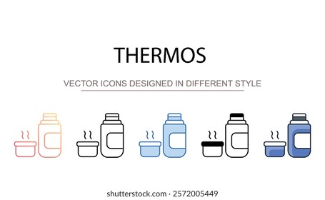 Thermos icon design with white background stock illustration