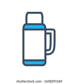 Thermos icon designed in filled outline style
