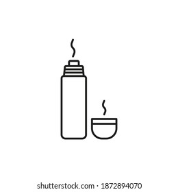 thermos icon element of camping icon for mobile concept and web apps. Thin line thermos icon can be used for web and mobile. Premium icon on white background