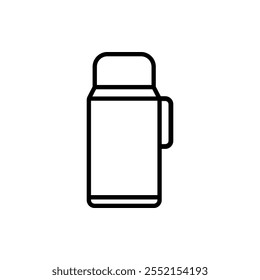Thermoskanne Ikone flach Stil isoliert. Vektorgrafik
