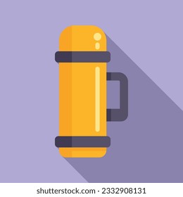 Thermos icon flat vector. Travel activity. Summer trip