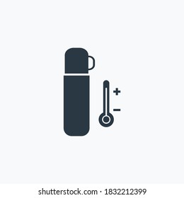 Thermos icon isolated on clean background. Thermos icon concept drawing icon in modern style. Vector illustration for your web mobile logo app UI design.