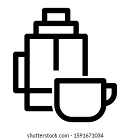 thermos icon isolated sign symbol vector illustration - high quality black style vector icons
