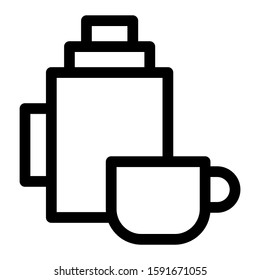 thermos icon isolated sign symbol vector illustration - high quality black style vector icons
