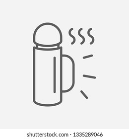 Thermos icon line symbol. Isolated vector illustration of  icon sign concept for your web site mobile app logo UI design.