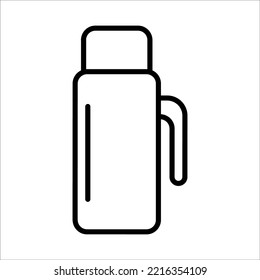 Thermos Icon Logo Design Vector Template Illustration Sign And Symbol