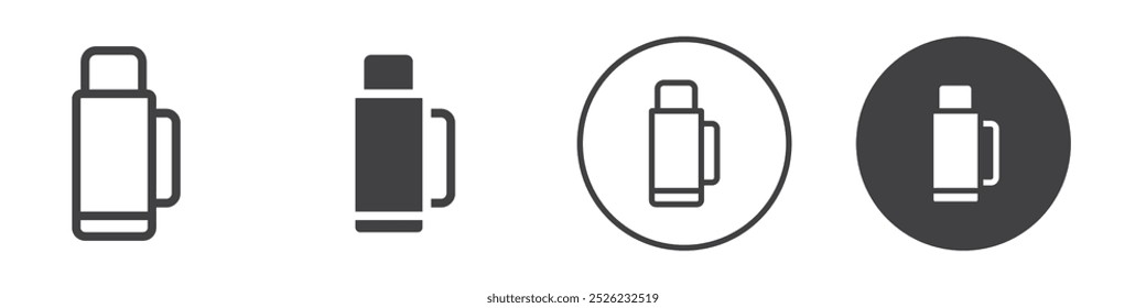 Thermos icon Simple outline vector logo