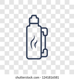Thermos icon. Trendy linear Thermos logo concept on transparent background from camping collection