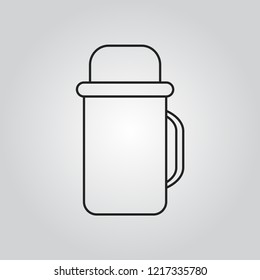 Thermos icon vector