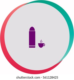 Thermos  icon. Vector design.