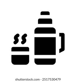 ícone do thermos. ícone de glifos vetoriais para o design do seu site, celular, apresentação e logotipo.