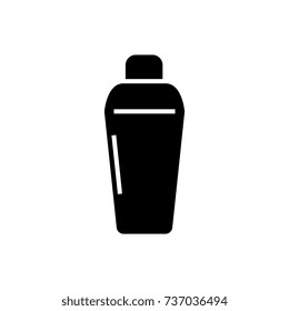 thermos icon, vector illustration, black sign on isolated background