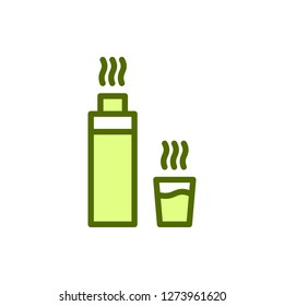 Thermos Icon Vector Illustration in Filled Style for Any Purpose