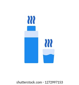 Thermos Icon Vector Illustration in Flat Style for Any Purpose