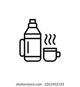 icono termo en vector. Logotipo