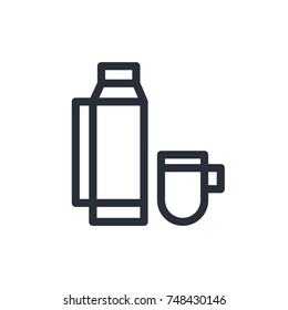 thermos icon vector. thermos icon outline style design