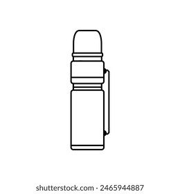 Thermos icon vector. Thermal mug illustration sign. Hot drink symbol or logo.