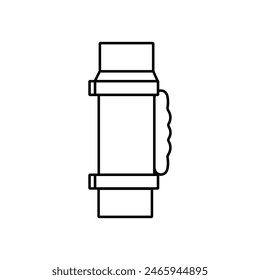 Thermos icon vector. Thermal mug illustration sign. Hot drink symbol or logo.