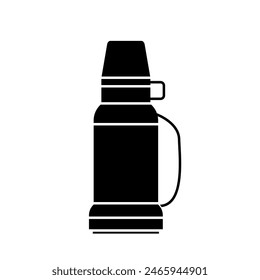 Thermos icon vector. Thermal mug illustration sign. Hot drink symbol or logo.