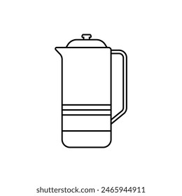 Thermos icon vector. Thermal mug illustration sign. Hot drink symbol or logo.