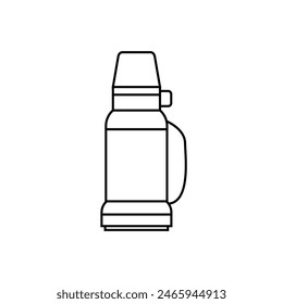 Thermos icon vector. Thermal mug illustration sign. Hot drink symbol or logo.
