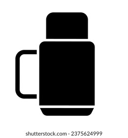 Thermos icon vector. Thermo Cup illustration sign. Hot drink symbol or logo.