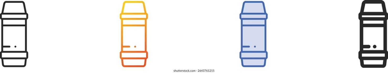 thermos icon.Thin Linear, Gradient, Blue Stroke and bold Style Design Isolated On White Background