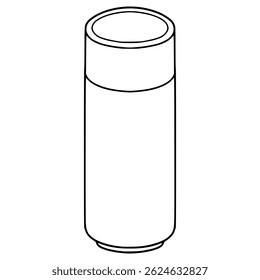 thermos illustration hand drawn outline vector
