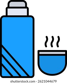 Thermos Line Filled Vector Icon Design