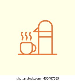 thermos line icon