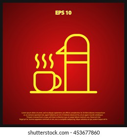 thermos line icon