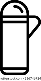 vector de ilustración de icono de línea termo