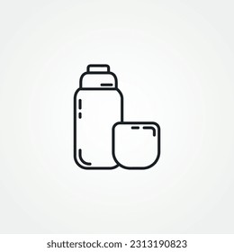 thermos line icon. thermos linear icon.