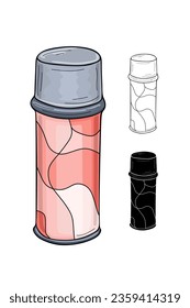 Thermos for liquid. Vector illustration