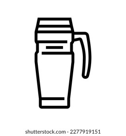 thermos mug home office line icon vector. thermos mug home office sign. isolated contour symbol black illustration