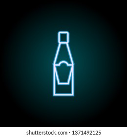 thermos neon icon. Elements of Camping set. Simple icon for websites, web design, mobile app, info graphics