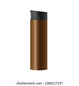 Thermos on a white background