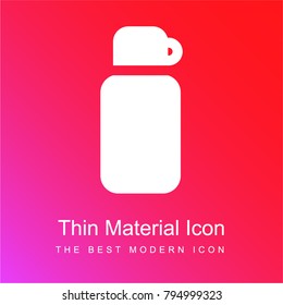 Thermos red and pink gradient material white icon minimal design