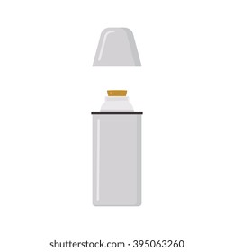 Thermos Simplified Graphic Flat Vector Illustration Isolated On White Background
